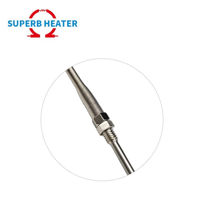 Armored 220V M6 Stainless Steel Threaded Thermocouple For Heating Equipment high quality